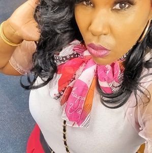 Luna Moon Pink Blouse with Pink Pearl Sleeves Cato fashions Red Pleaded Pants